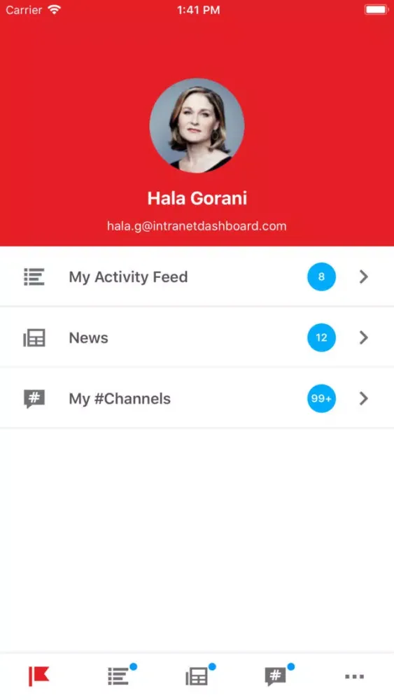 Zrzuty ekranu My iD - Intranet DASHBOARD