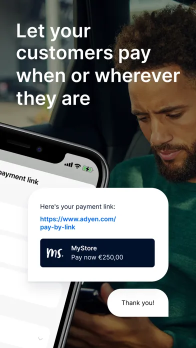 Tangkapan layar Adyen - Pay by Link