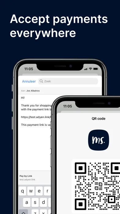 Tangkapan layar Adyen - Pay by Link