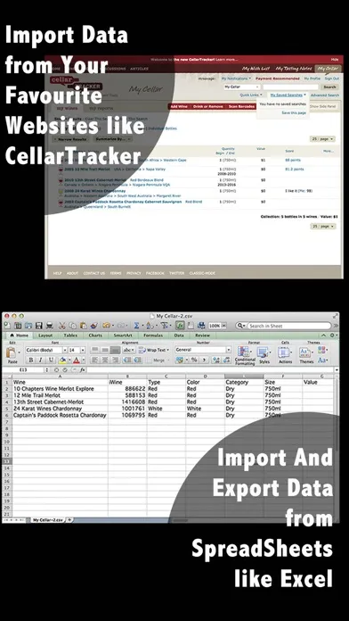 Zrzuty ekranu Wine Cellar Database