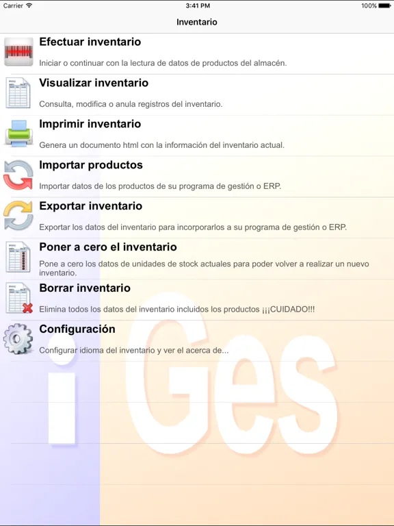 Screenshot di Simple Inventario iPad 