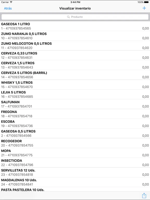 Screenshot di Simple Inventario iPad 