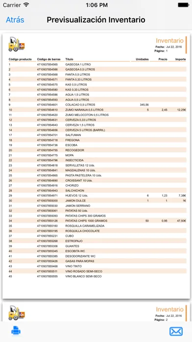Screenshot di Simple Inventario