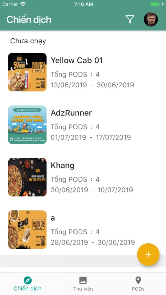 Скриншоты AdzRunner Campaign