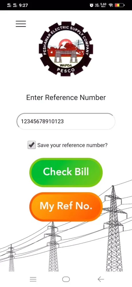 PESCO Bill Checker Screenshots