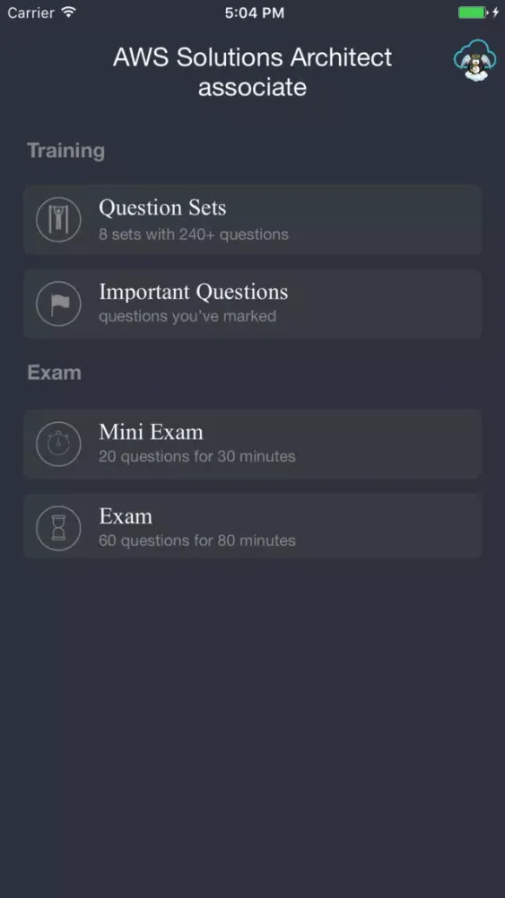 Capturas de tela do Around The Cloud - pass AWS SA-A exam!