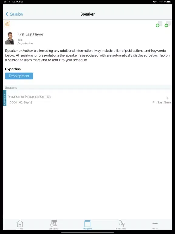 ASSA 2023 Annual Meeting iPad  Screenshots