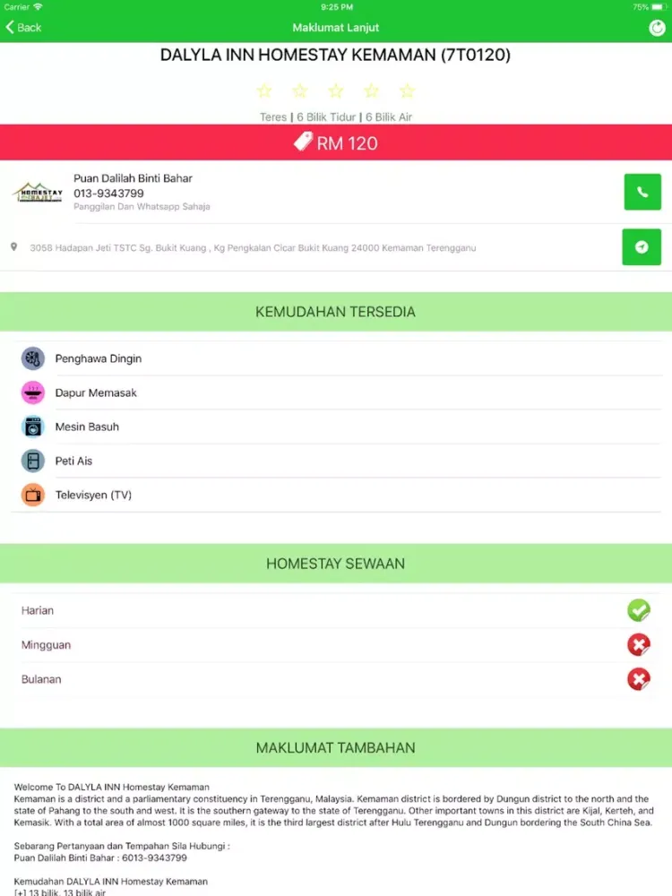 Homestay Bajet Malaysia iPad  Screenshots