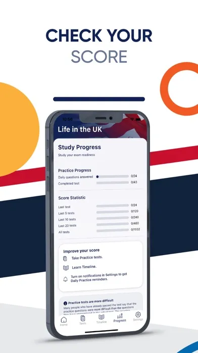 Life in the UK - Practice Test Screenshots