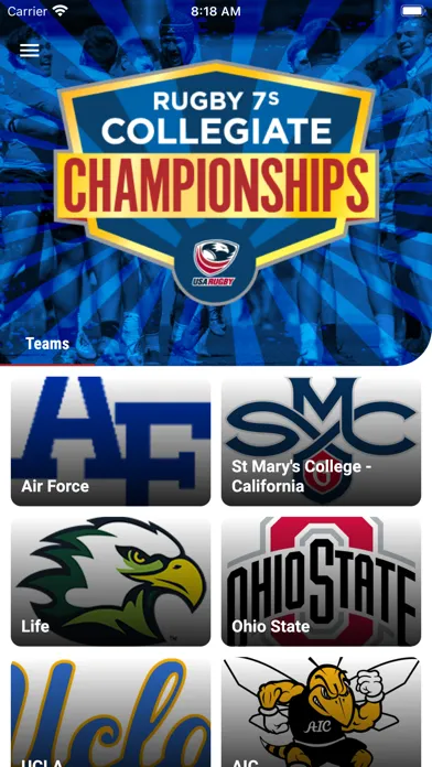 Zrzuty ekranu USAR7 Collegiate Championships