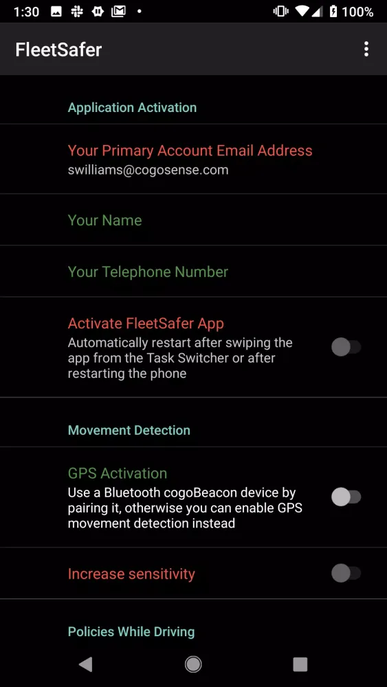 FleetSafer Screenshots