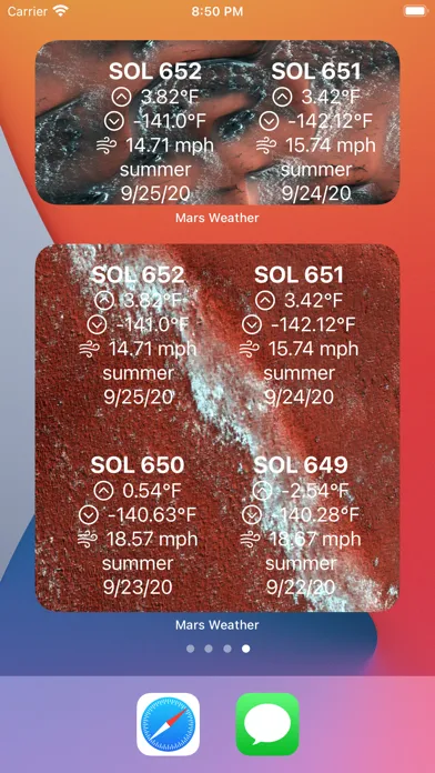 ภาพหน้าจอของ Mars Weather with Widgets
