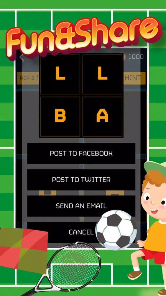 Screenshot di Word Spell with Sports Puzzle