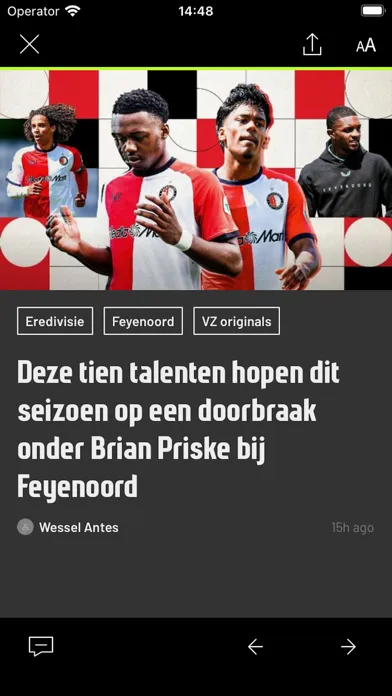 Voetbalzone - Nieuws & Stats應用截圖