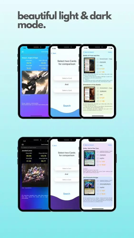 Captures d'écran de MtG Price Guide