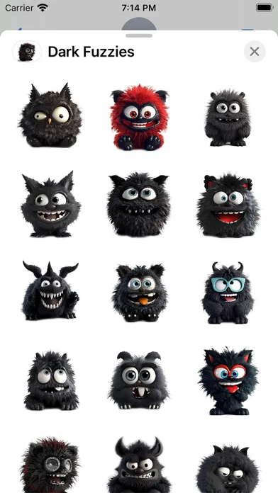 Tangkapan skrin Dark Fuzzies