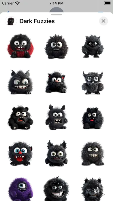 Tangkapan skrin Dark Fuzzies