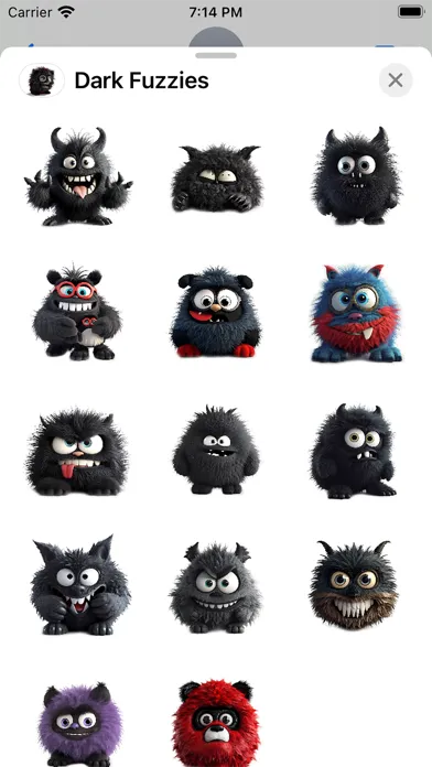 Tangkapan skrin Dark Fuzzies
