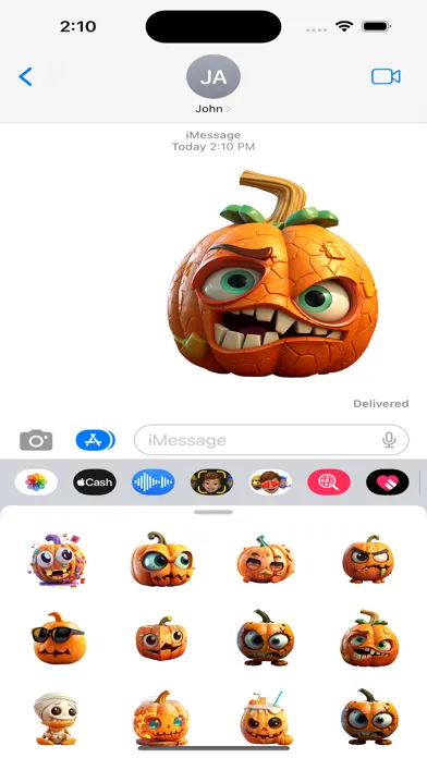 Screenshot di Jack-O-Lantern Sticker Pack