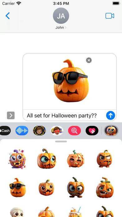 Screenshot di Jack-O-Lantern Sticker Pack