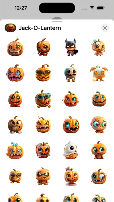 Screenshot di Jack-O-Lantern Sticker Pack