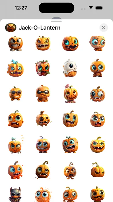 Screenshot di Jack-O-Lantern Sticker Pack