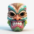 Tiki Masks Stickers