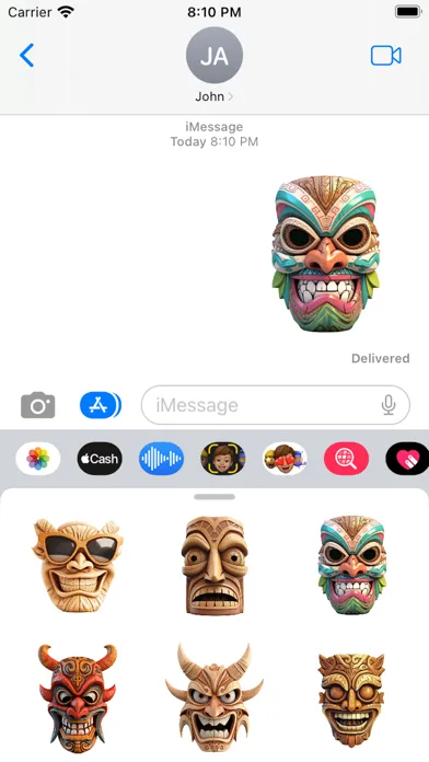 Tiki Masks Stickers應用截圖