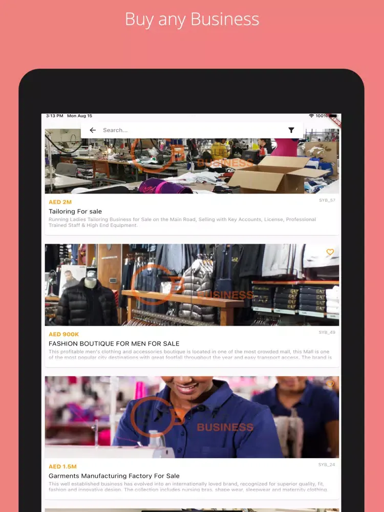 Sell Your Business iPad  Screenshots