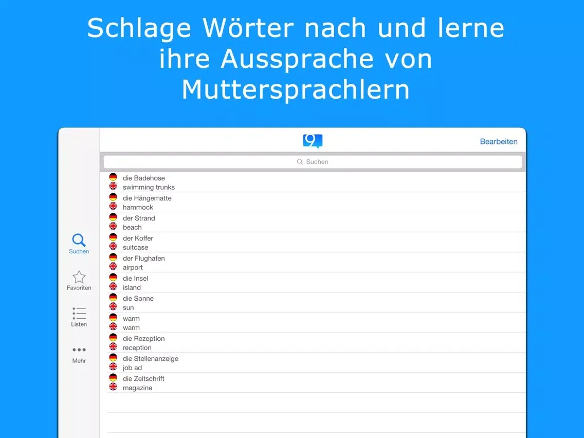 9 Min Vietnamesisch Wörterbuch iPad  Screenshots