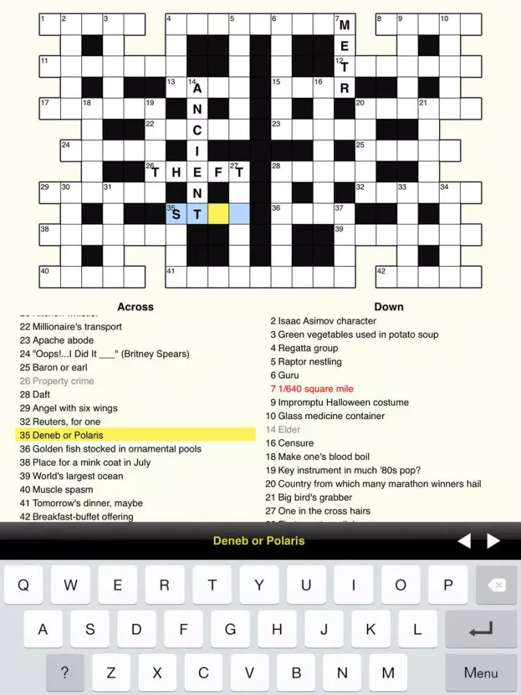 Crosswords #1 iPad  سکرین شاٹس