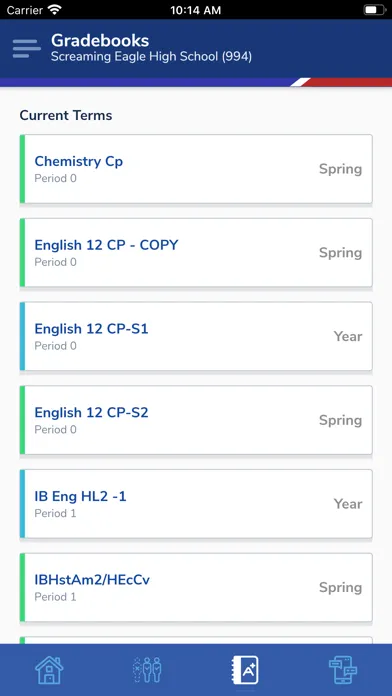 Screenshot di Aeries Teacher