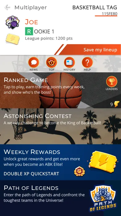 ภาพหน้าจอของ Astonishing Basketball 21