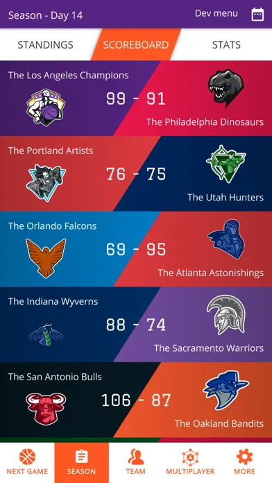 ภาพหน้าจอของ Astonishing Basketball 21