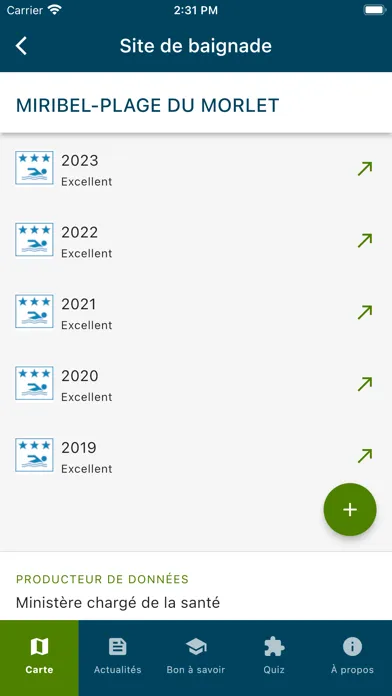 Screenshot di Qualité Rivière