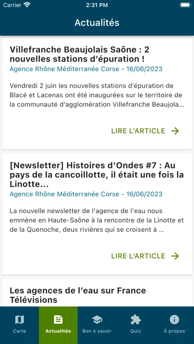 Screenshot di Qualité Rivière