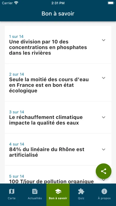Screenshot di Qualité Rivière