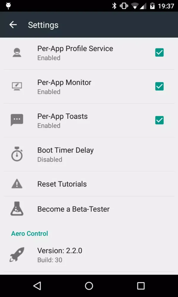 Aero Control Screenshots