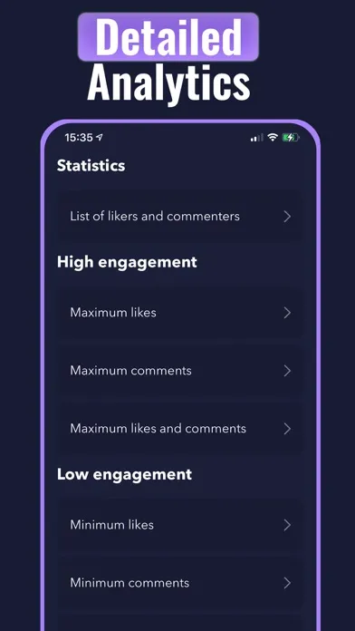 Ảnh chụp màn hình của Followers Reports + I Tracker