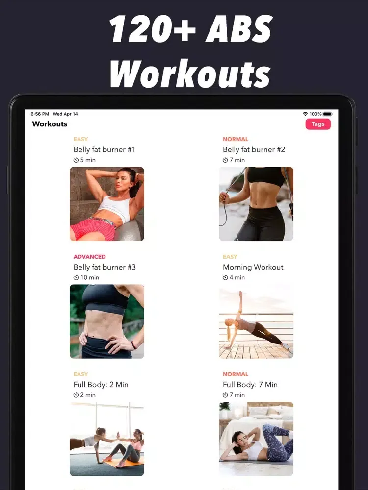 تصاویر Abs Workout 30 Days Challenge iPad 