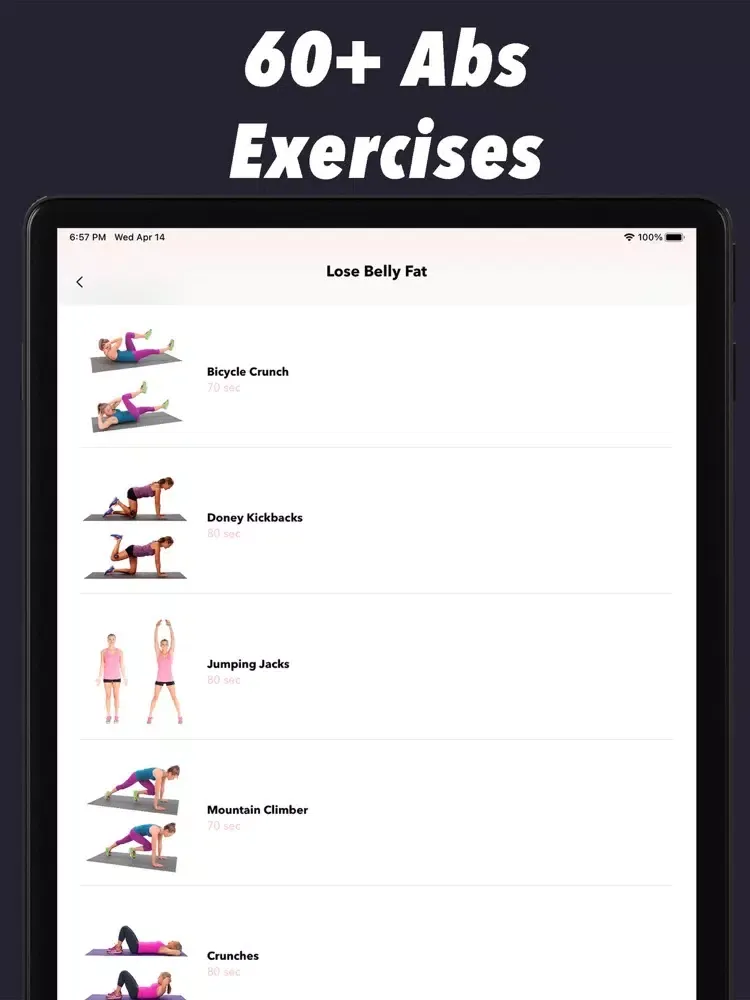تصاویر Abs Workout 30 Days Challenge iPad 