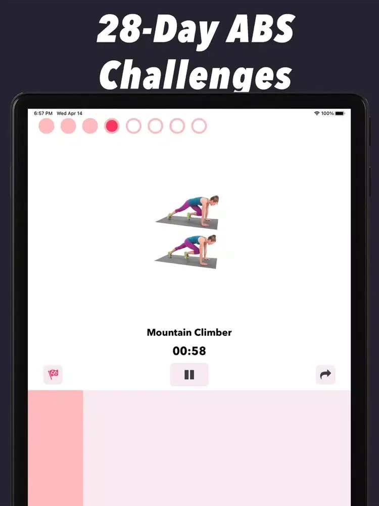 تصاویر Abs Workout 30 Days Challenge iPad 