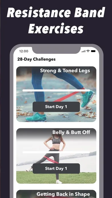 Capturas de pantalla de Resistance Band Workout Plans