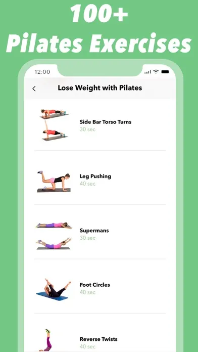 Pilates Exercises Workout Plan Screenshots