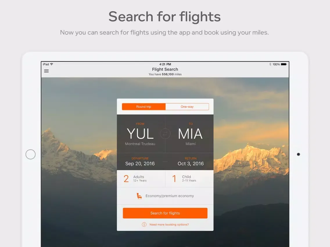 Aeroplan iPad 应用截图