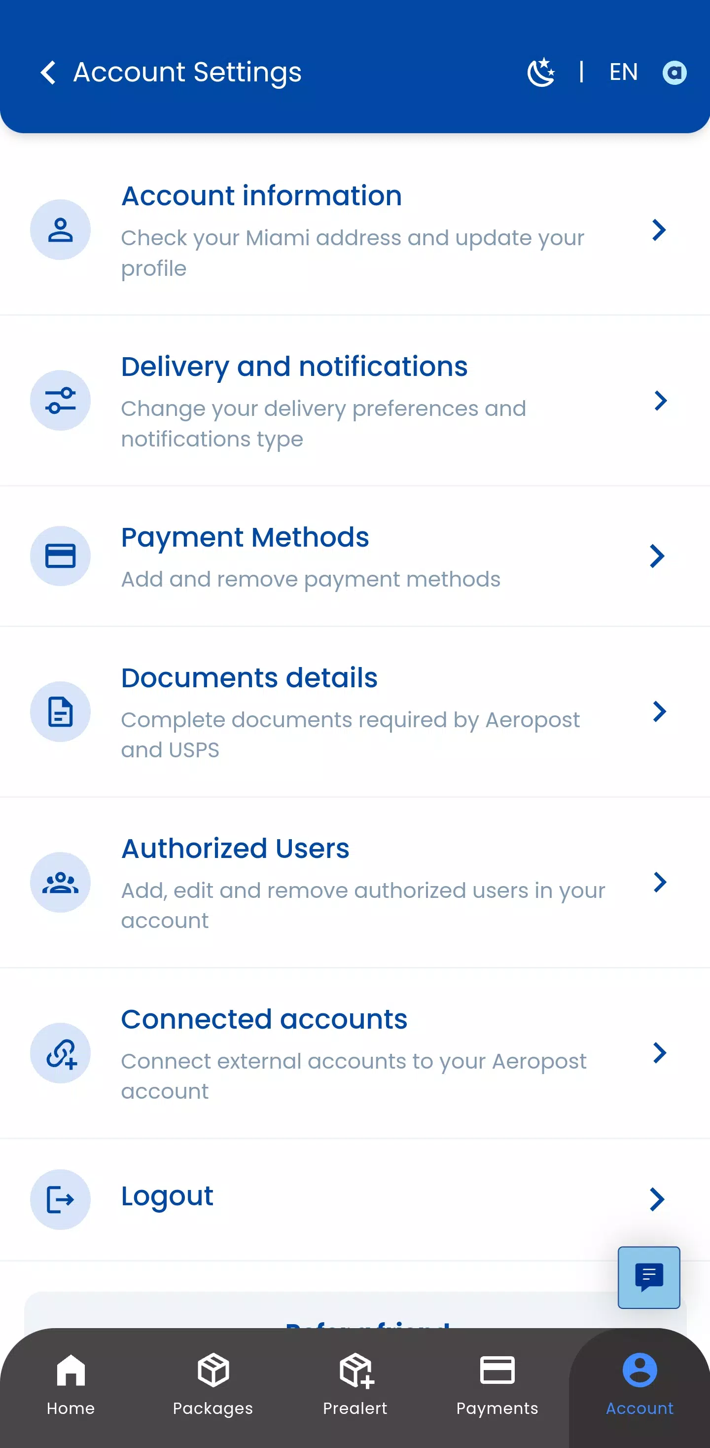 Aeropost Screenshots