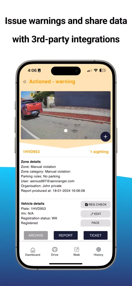 Screenshot di Aero Ranger ANPR for parking