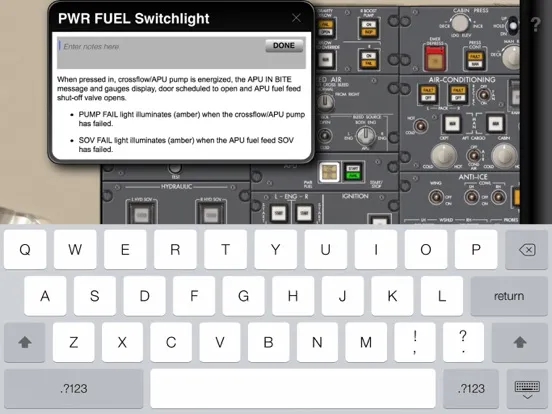 Tangkapan layar CRJ-700 Cockpit Fam. iPad 