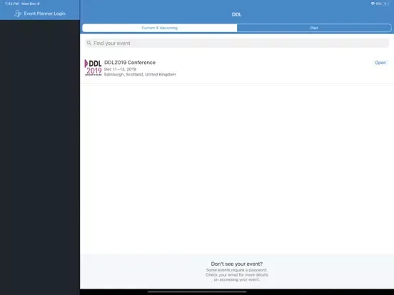 Ảnh chụp màn hình của DDL Conference iPad 