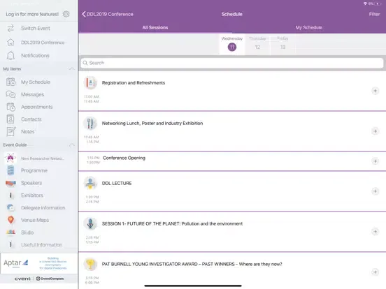 Ảnh chụp màn hình của DDL Conference iPad 